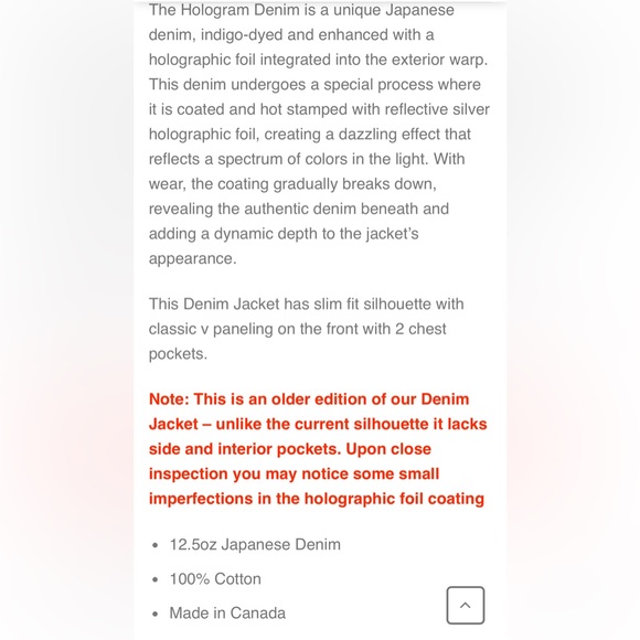 NWT RARE Naked and Famous Hologram Denim Jacket/Size Small - Picture 2 of 16